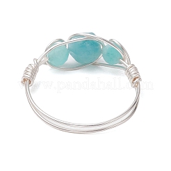 Круглое натуральное розовое кварцевое кольцо с аметистом&nbsp;RJEW-JR00757