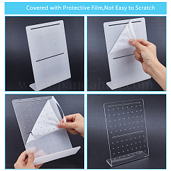 Акриловые подставки для серег с наклонной спинкой и 72 отверстием&nbsp;EDIS-WH0021-33B