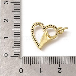 Латунные микропаве прозрачные подвески с фианитом&nbsp;KK-M297-19G