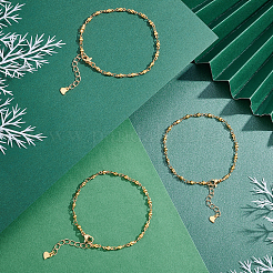 6шт. браслеты из цепочек из нержавеющей стали 304&nbsp;STAS-UN0029-34