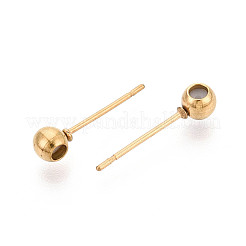 Фурнитура для сережек-гвоздиков из нержавеющей стали 304&nbsp;LS-STAS-F329-01A-G