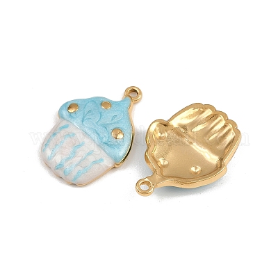 Подвески из нержавеющей стали 304 с эмалью STAS-P410-40B-02-1