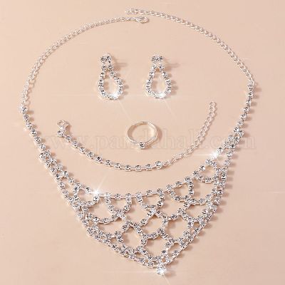 Комплекты из сплава со стразами&nbsp;FS-WGE054E-01-1