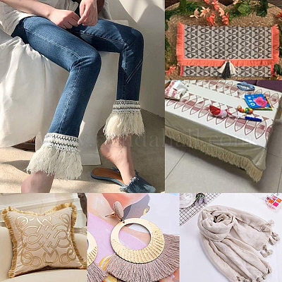 Бахрома из хлопкового кружева&nbsp;OCOR-GF0005-07A-01-1