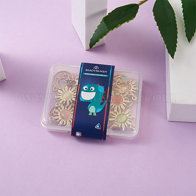 16 шт. 8 стиля подвески из сплава кошачий глаз&nbsp;ENAM-BT0001-09-1