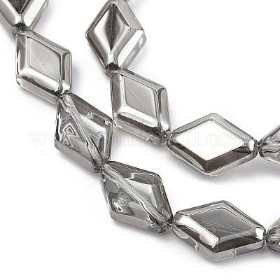 Стеклянные бусины с гальваническим покрытием &nbsp;EGLA-B010-01A-PL03-1