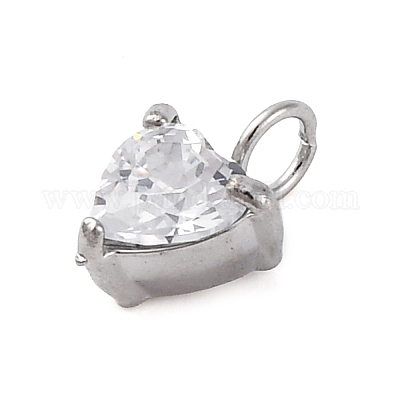 Подвески из нержавеющей стали 304 с микропаве из кубического циркония&nbsp;LS-STAS-U042-02A-P-1