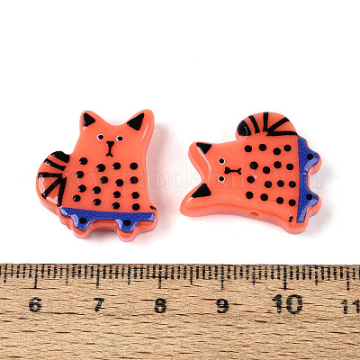 Печатные непрозрачные бусины из смолы&nbsp;RESI-N043-12C-1