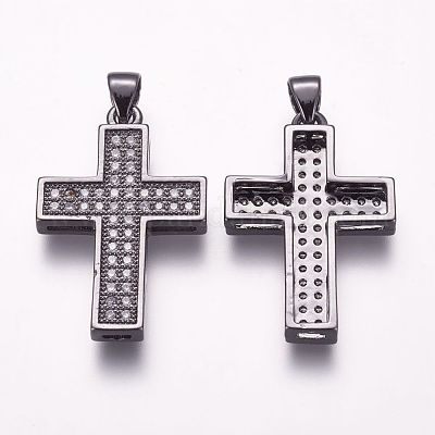 Латунные микро проложить кубического циркония подвески ZIRC-F054-38B-1