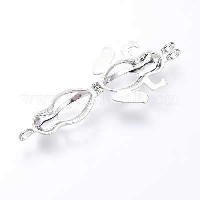 Полые медные Locket подвески&nbsp;LS-KK-S315-07P-1