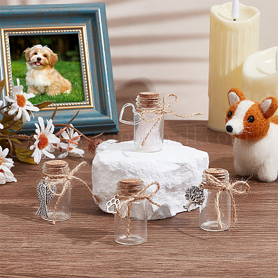 4 шт. 4 стиля прозрачные стеклянные бутылки желаний&nbsp;AJEW-PH01664-1