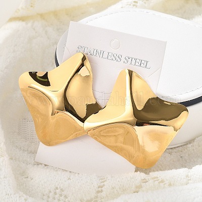 Серьги-гвоздики из нержавеющей стали 304 EJEW-Z084-11G-1