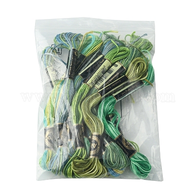 12 моток 6 цвета 6-слойная полиэфирная мулине для вышивания&nbsp;OCOR-FS0001-01B-04-1