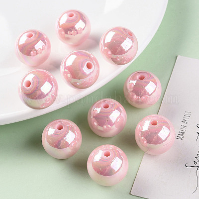 Непрозрачные акриловые бусины X-MACR-S370-D20mm-A01-1