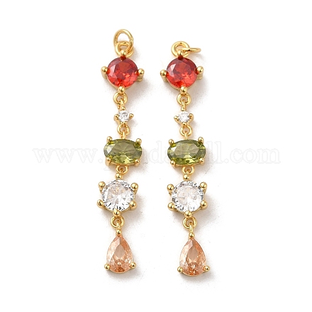 Стойки обшивки латунь микро проложить Циркон подвеску KK-Q795-09G-1