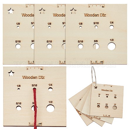 4 шт. доски для намотки деревянной резьбы&nbsp;AJEW-OC0005-38-1