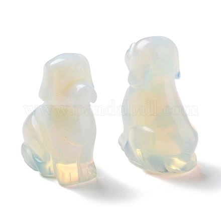 Резные фигурки собак из опалита DJEW-F025-01F-1