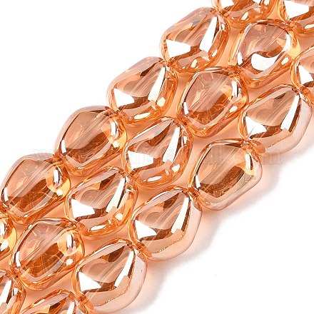 Стеклянные бусины с гальваническим покрытием &nbsp;EGLA-T021-08E-1