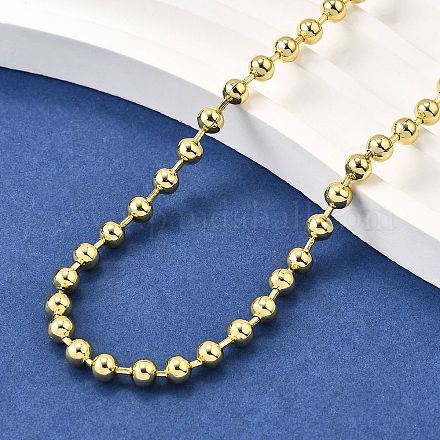 Цепочки из латунных шариков толщиной 4 мм NJEW-M108-24G-1