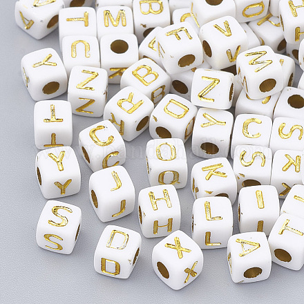 50 г позолоченные акриловые бусины SACR-TA0001-17B-1