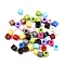 Opaque Baking Paint Acrylic Beads, Column, Mixed Color, 6x5mm, Hole: 3mm