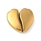 304 Stainless Steel Beads, Ion Plating(IP), Heart, Real 18K Gold Plated, 13.5x14x3.5mm, Hole: 1.2mm, Single Heart: 13.5~14x7.5~8x4mm, 2pcs/set