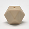 Food Grade Eco-Friendly Silicone Focal Beads, Faceted Cube, BurlyWood, 17x17x17mm, Hole: 2mm