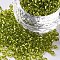 8/0 Glass Seed Beads, Silver Lined Round Hole, Round, Yellow Green, 3mm, Hole: 1mm, about 10000 beads/pound