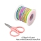 Round Polyester Elastic Cord, Adjustable Elastic Cord, with Stainless Steel Scissors, Colorful, 0.8mm, about 54.68 Yards(50m)/Roll