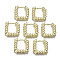Alloy Pendants, Cadmium Free & Nickel Free & Lead Free, Square, Light Gold, 18x17.5x3mm, Inner Diameter: 11x9mm