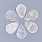Capiz Shell Pendants, Teardrop, WhiteSmoke, 37.5x25.5x1mm, Hole: 1.6mm