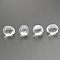 Imitation Crystal Acrylic Beads, Top Drilled, Teardrop, Clear, 15.2x12.7mm