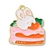 Alloy Enamel Pendants, Light Gold, Rabbit with Cake, Colorful, 25.5x22x1.3mm, Hole: 1.5mm