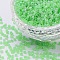 Glass Seed Beads, Ceylon, Round, Pale Green, 2mm, Hole: 1mm, about 6666pcs/100g