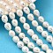Natural Cultured Freshwater Pearl Beads Strands, Rice, Grade 8A, White, 9~10mm, Hole: 0.6mm, about 35~36pcs/strand, 15.55''~15.75''(39.5~40cm)