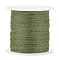 Polyester Braided Metallic Thread, for DIY Braided Bracelets Making and Embroidery, Dark Olive Green, 0.4mm, 6-Ply, about 54.68 yards(50m)/roll