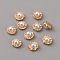 Alloy Enamel Cabochons, with Plastic Imitation Pearl Beads, Nail Art Decoration Accessories, Golden, Shell Shapes, White, 5x6x3.5mm