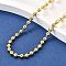 4MM Brass Ball Chain Necklaces, Lead Free & Cadmium Free, Long-Lasting Plated, Rack Plating, Real 18K Gold Plated, 17.52 inch(44.5cm)