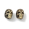 Brass Beads, Lead Free & Cadmium Free, Skull, Antique Bronze, 7x5.5x7mm, Hole: 1.2mm
