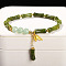 Natural Southern Jade Beads Stretch Bracelets, Bamboo, Inner Diameter: 2-1/8 inch(5.5cm)