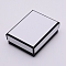 Paper Box, Snap Cover, with Sponge Mat, Jewelry Box, Rectangle, White, 9x7x3.1cm
