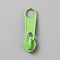 Spray Painted Zinc Alloy Zipper Pull, Detachable Zip Tab Puller, for Garment Accessories, Lawn Green, 3.5cm