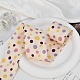 4м 2-х цветная шелковая лента с узором в горошек повязка на голову&nbsp;AJEW-DJ0005-70-6