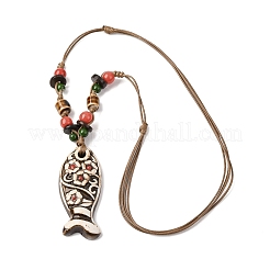 Керамическая подвеска в виде рыбы&nbsp;LS-NJEW-B146-04