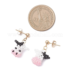 Серьги-гвоздики из бисера&nbsp;EJEW-MZ00596