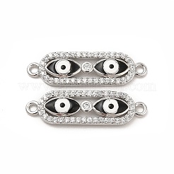 Латунные подвески из прозрачного кубического циркония с эмалью&nbsp;KK-E068-VB397-2