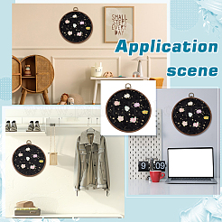 Плоские круглые настенные броши-органайзеры из АБС-пластика для демонстрации досок&nbsp;AJEW-WH0554-84A