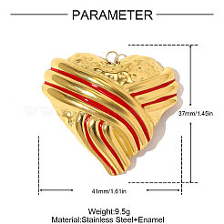 Подвески из нержавеющей стали 304 с эмалью&nbsp;STAS-OY010-30G