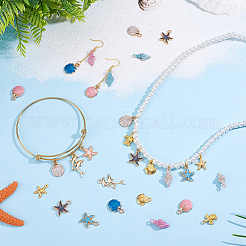 104шт 13 стиля подвески из сплава с эмалью&nbsp;ENAM-PH0003-24