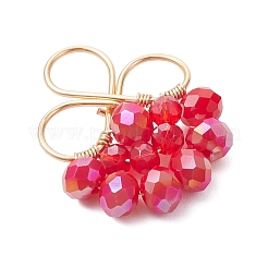 4 шт. подвески из гальванизированного стекла 4 цветов&nbsp;PALLOY-TA00314